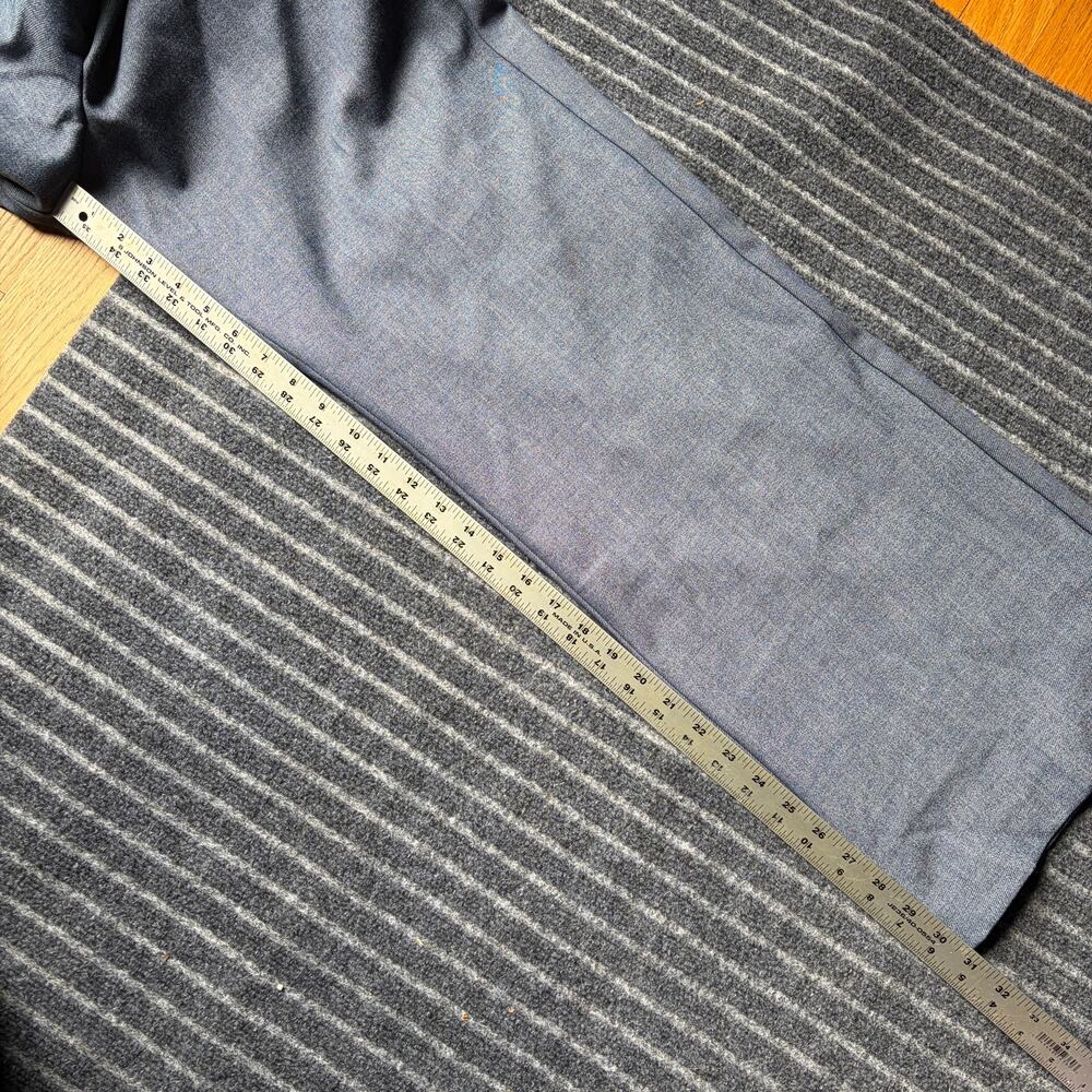 Talbots Wide-leg Trousers Heathered Blue Lined Size 14 - Picture 9 of 10